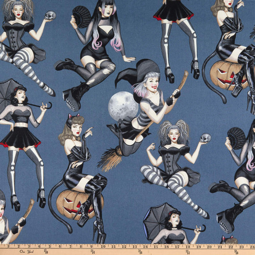 Alexander Henry Gorgeously Goth Charcoal, Quilting Fabric by the Yard Alexander Henry Gorgeously Goth Charcoal, Quilting Fabric by the Yard