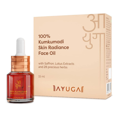 KUMKUMADI Ayuga 100% Skin Radiance Face Oil with Saffron & Lotus Extracts for Dull Skin, Dark Spots & Pigmentation Tailam | 15 ml KUMKUMADI Ayuga 100% Skin Radiance Face Oil with Saffron & Lotus Extracts for Dull Skin, Dark Spots & Pigmentation Tailam | 15 ml