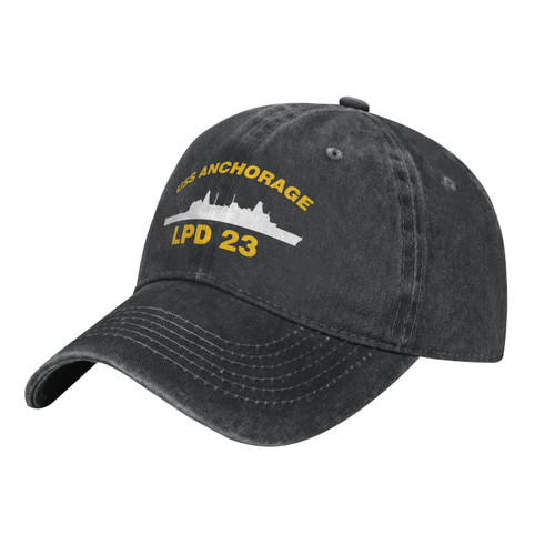 Endoh USS Anchorage LPD 23 Unisex Baseball Cap Adjustable Dad Hat Denim Hat Trucker Hat