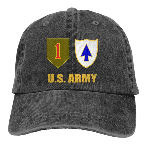 1st Infantry Division and 1-26th Blue Spaders Unisex Baseball Cap Adjustable Dad Hat Denim Hat Trucker Hat