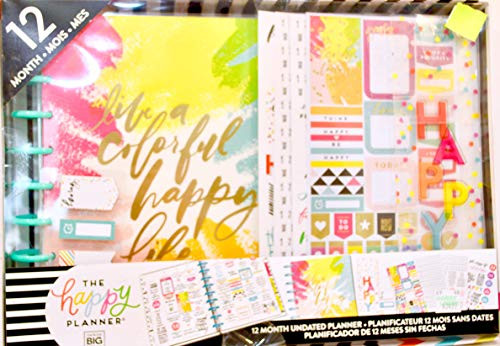 The Happy Planner 12 Month Classic Undated Box Kit - Colorful Happy