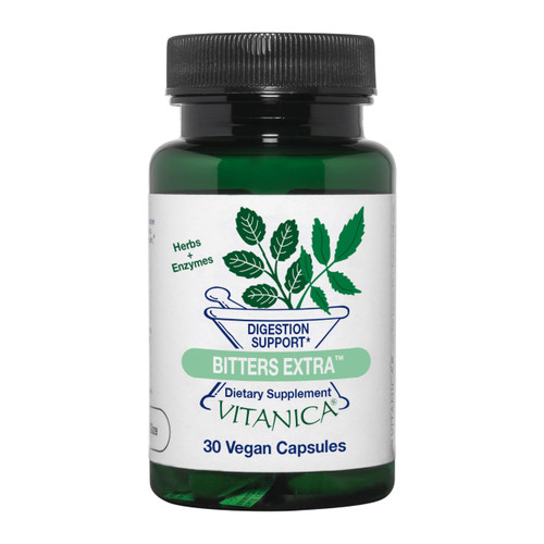 Vitanica Bitters Extra, Digestion Support, Vegan, 30 Capsules