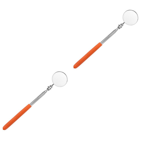 ULTECHNOVO 2 Pcs Telescopic Inspection Mirror Magnetic Tools Telescoping Inspection Mirror Under Vehicle Inspection Mirror Vehicle Checking Mirror Swivel Car Rubber Sleeve Gage to Rotate
