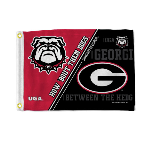 Rico Industries NCAA Georgia Bulldogs 12" x 17" Flag Utility Flag - Double Sided - Great for Boat/Golf Cart/Home ect.