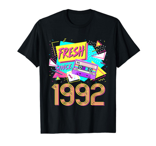 Fresh Since 1992 29 Years Old Retro Vintage 29th Birthday T-Shirt