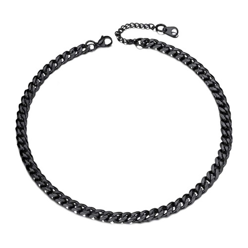 PROSTEEL Jewelry Black Chain Stainless Steel Necklaces For Women Choker 14 Inch Chains Chocker