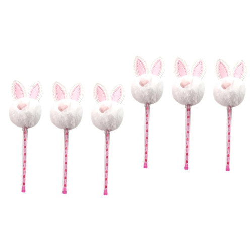 Operitacx 6 Pcs 0.5mm Ink Pens Cartoon Ink Gel Pens 0.5mm Gel Pens White Korean Version Gift Pen Student
