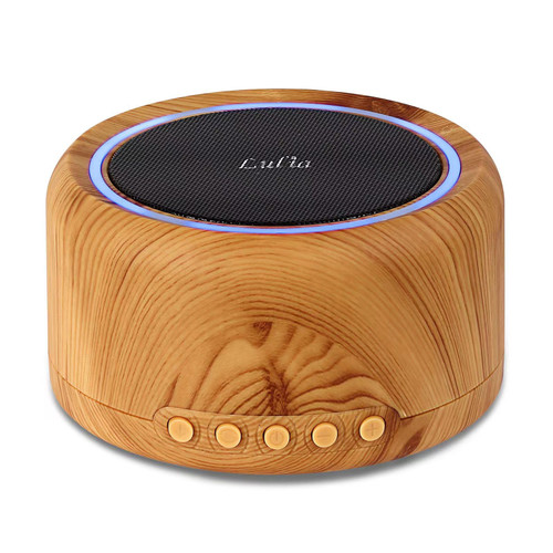 White Noise Machine,Baby Sound Machine with 6 Breathing Lights for Baby Kids Adult Sleeping & Nursery 30 Soothing Natural Sounds Timer & Memory Function Wood Grain Portable for Travel