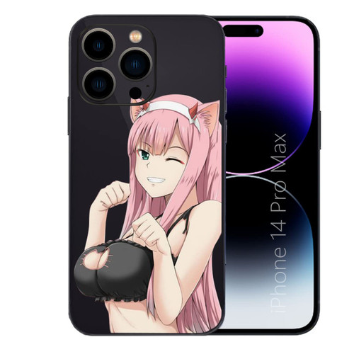 Compatible with iPhone 14 Pro Max Anime Case,Japanese Sexy Neko Cat Waifu Anime Girl Waifu Kawaii Cartoon Otaku Manga Anime iPhone Case for Men Women Boys, Soft Silicone Case for iPhone 14 Pro Max
