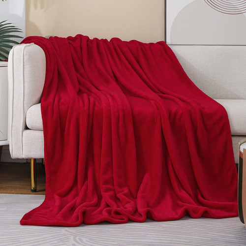 JIAHANNHA Red Throw Blanket Decorations Thin Fleece Blanket 50"x60",Super Soft Cozy Plush Throw Blanket for Couch Sofa Bed,Warm and Lightweight Velvet Bed Blankets for Adults