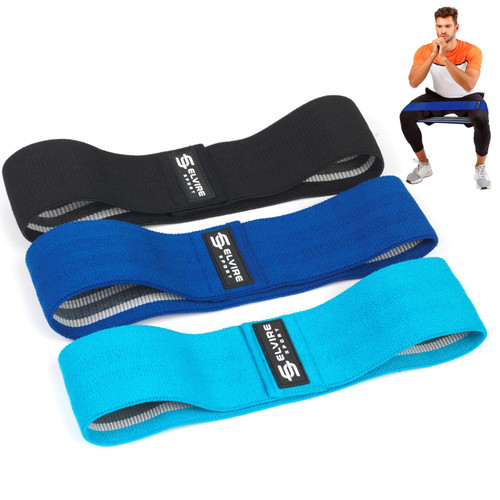 ELVIRE Fabric Exercise Bands Set of 3 | Booty Bands for Women Resistance Loops | Leg Bands for Working Out Glute Bands, Squat Bands