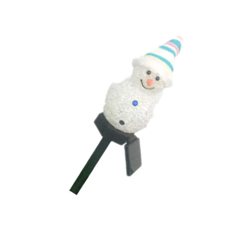 DOITOOL in ground Landscape Lights Snowman Figurines Outdoor Lawn Lights Solar Lights Outdoor Solar Garden LED Lights Santa Solar lamp Outdoor Waterproof Light Decorative Lights Christmas
