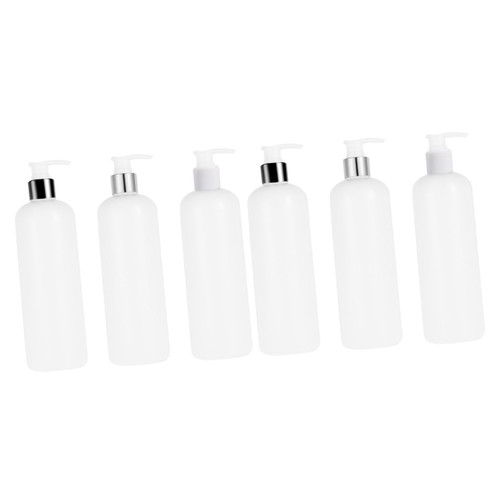 Beavorty 6 PCS refillable Plastic Bottle Empty Pump Bottle Travel Pump Bottle Travel containers for Liquids foaming Bottle Dispenser Lotion Dispenser Pump Glass Bottle Leakproof Cosmetic