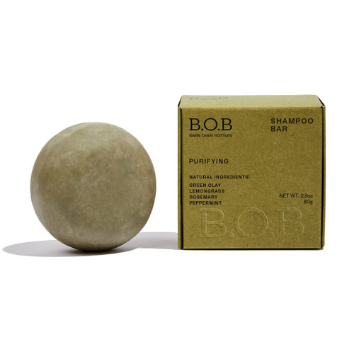 B.O.B Bars Over Bottles Purifying Shampoo Bar | For Oily Hair or Scalp | Hair Care, Ideal Ph Balance | Natural, Vegan | Eco-friendly, Sustainable, Plastic Free | Waterless & Zero Waste B.O.B Bars Over Bottles Purifying Shampoo Bar | For Oily Hair or Scalp | Hair Care, Ideal Ph Balance | Natural, Vegan | Eco-friendly, Sustainable, Plastic Free | Waterless & Zero Waste