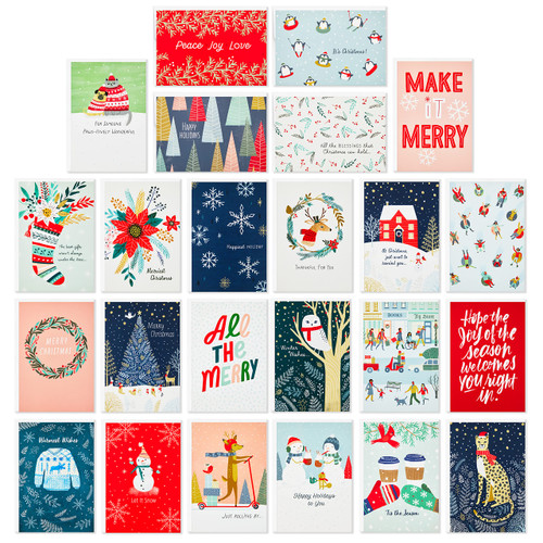 Hallmark Boxed Christmas Cards Assortment, 24 Designs (24 Cards and Envelopes) Hallmark Boxed Christmas Cards Assortment, 24 Designs (24 Cards and Envelopes)