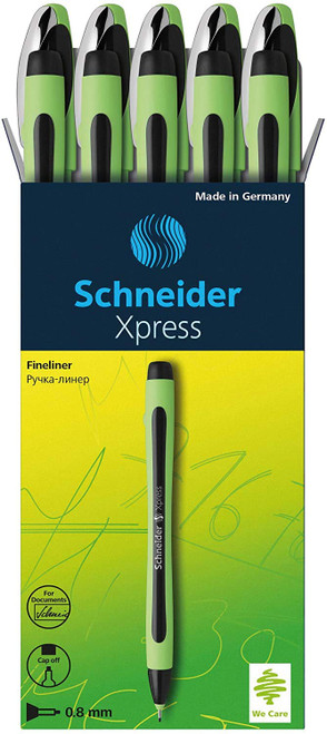 Schneider Pen, Xpress, 0.8 mm, Pack of 10, Black (190001)