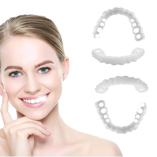 Tooth Repair Kit Moldable False Teeth DIY Dental Care Kit for Crowns Filling Temporary Teeth for Filling Missing, Broken Teeth, Crowns and Bridges, Moldable Fake Teeth