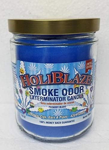 Smoke Odor Exterminator 13oz Jar Candle, HoliBlaze, (1) Candle.
