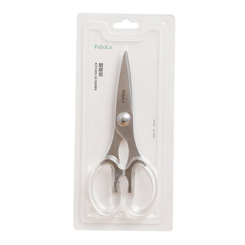 OKUMEYR Scissors Kitchen Shears for Bone Seafood Tools Stainless Steel Shear Seafood Utensil Chicken Bone Scissor Shears Heavy Duty Fish Scale Shear Spring Shears Crayfish Acrylic