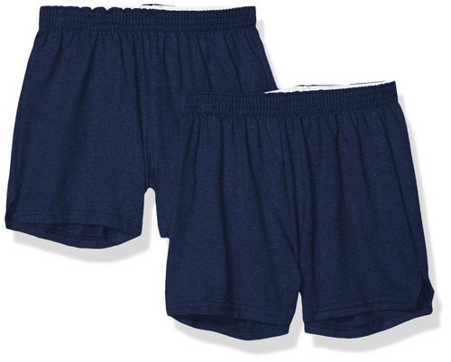 Soffe womens Authentic Cheer Yoga Shorts, Navy (2-pack), Medium US