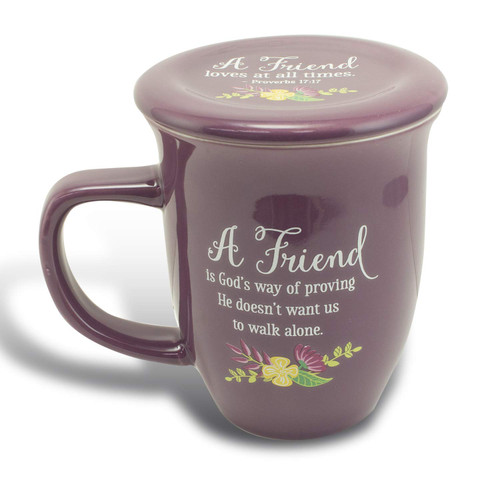 Cathedral Art Abbey Gift (Abbey & CA Gift) 14oz Purple Floral Friend Mug with Matching Coaster Cathedral Art Abbey Gift (Abbey & CA Gift) 14oz Purple Floral Friend Mug with Matching Coaster