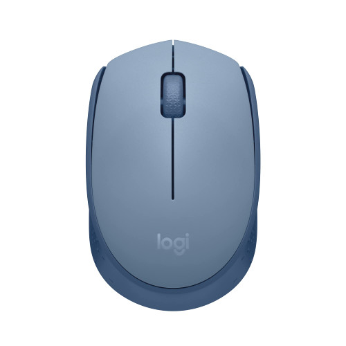 Logitech M170 Wireless Mouse for PC, Mac, Laptop, 2.4 GHz with USB Mini Receiver, Optical Tracking, 12-Months Battery Life, Ambidextrous - Blue Grey
