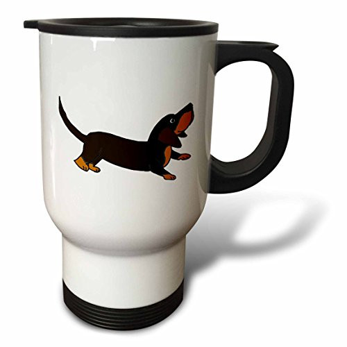 3dRose tm_201814_1 Funny Crouching Dachshund Puppy Dog Ready to Play-Travel Mug, 14 oz, Stainless Steel, White 3dRose tm_201814_1 Funny Crouching Dachshund Puppy Dog Ready to Play-Travel Mug, 14 oz, Stainless Steel, White