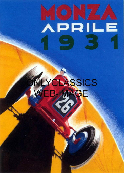 1931 MONZA GRAND PRIX FORMULA ONE AUTO RACING 11X17 POSTER F1 GREAT ART GRAPHICS 1931 MONZA GRAND PRIX FORMULA ONE AUTO RACING 11X17 POSTER F1 GREAT ART GRAPHICS