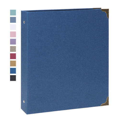 Vienrose 3 Ring Binder 1 inch Round Rings Durable Binder with Cardboard Cover Holds 8.5" x 11" Paper for School Office and Home,Blue