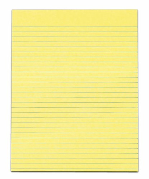 TOPS The Legal Pad Legal Pad, 8-1/2 x 11 Inches, Gum-Top, Canary, Legal/Wide Rule, No Margins, 50 Sheets per Pad, 12 Pads per Pack (7524)