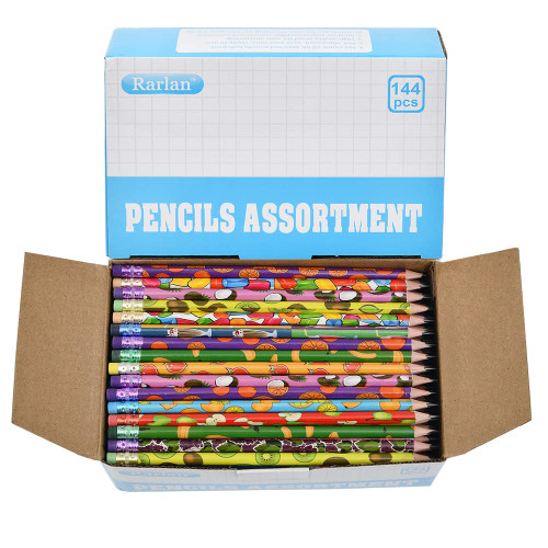 Rarlan Pencil Assortment, 2 HB, Assorted Colorful Pencils for Kids, Pre-Sharpened,Bulk Pack, 144 Count Bulk Pack Rarlan Pencil Assortment, 2 HB, Assorted Colorful Pencils for Kids, Pre-Sharpened,Bulk Pack, 144 Count Bulk Pack
