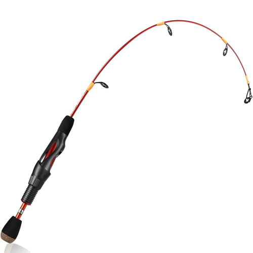 PLUSINNO Ice Fishing Rod, Ultralight and Sensitive Ice Fishing Rod and Reel Combo, 26"/27"/28" for Trout, Walleye, Perch, Panfish Bluegill Crappie