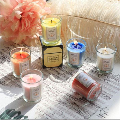 Strong Scented Candles Gift Set with 6 Fragrances for Home and Women, Aromatherapy Soy Wax Glass Jar Candle 6 Pack