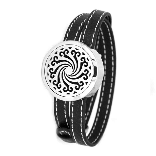 MESINYA Essential Oil Diffuser Bracelet,Stainless Steel Aromatherapy Locket Bracelets Leather Band with 14 Color Pads,Girls Women Jewelry Gift Set MESINYA Essential Oil Diffuser Bracelet,Stainless Steel Aromatherapy Locket Bracelets Leather Band with 14 Color Pads,Girls Women Jewelry Gift Set