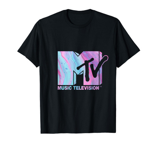 Mademark x MTV - MTV Logo Pink Blue Fluid T-Shirt Mademark x MTV - MTV Logo Pink Blue Fluid T-Shirt