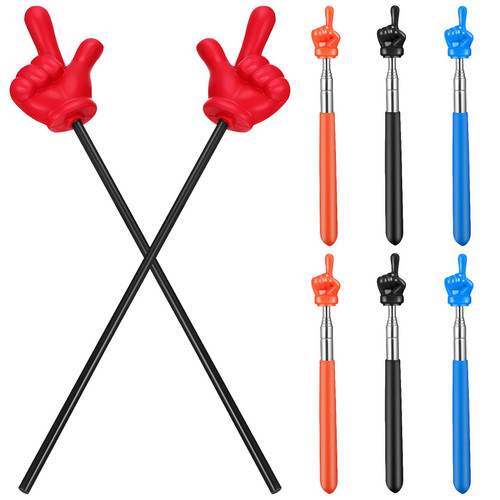 Gadpiparty 8 Pcs Telescopic Teachers Pointer Extendable Hand Pointer Finger Pointer Stick Classroom Whiteboard Pointer for Elementary Kindergarten Teacher, Classroom Supplies