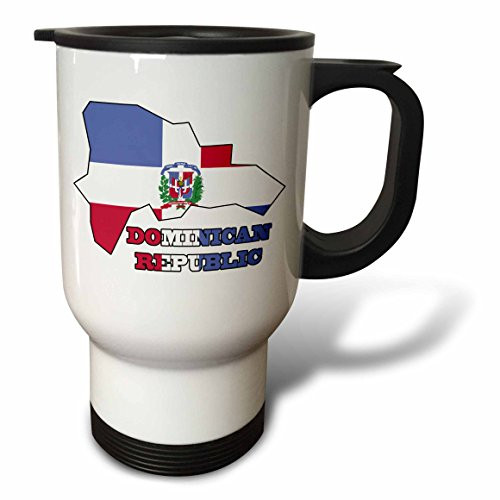 3dRose tm_58777_1" Honduran flag in the outline map and word Honduras" Travel Mug, 14 oz, Multicolor