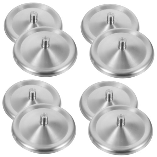 Artibetter 8 Pcs Stainless Steel Lid Beverage Mug Lid Beverage Drinking Cup Lid Hot Tea Cup Cover Seal Lid Caps Coffee Mug Lid Hot Cup Cover Stainless Steel Cup Cover Metal Travel Condiment