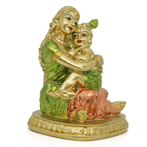 Hindu God Yasoda Krishna Statue - Indian Pooja Yashoda Baby Krishna Figurine Indian God Lord Home Office Temple Mandir Puja Murti Item Golu Doll Diwali Gift Inida Spiritual Prayer Hindu God Yasoda Krishna Statue - Indian Pooja Yashoda Baby Krishna Figurine Indian God Lord Home Office Temple Mandir Puja Murti Item Golu Doll Diwali Gift Inida Spiritual Prayer