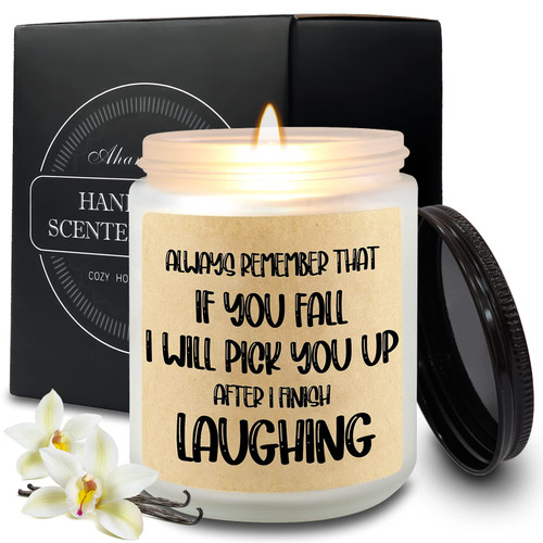 AharHora Funny Gifts for Best Friend, Hilarious Gag Gifts, Vanilla Scented Candles BFF Bestie Gifts, Humorous Unique Candle Gifts for Women Men Best Friend Bestie Coworker Friendship