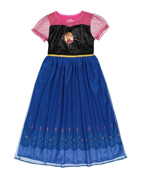 Disney Girls' Frozen Fantasy Gown Nightgown, HAPPY ANNA 2, 6 Disney Girls' Frozen Fantasy Gown Nightgown, HAPPY ANNA 2, 6
