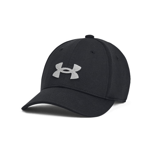 Under Armour Boys Blitzing Cap Stretch Fit , (002) Black / / Mod Gray , Medium-Large