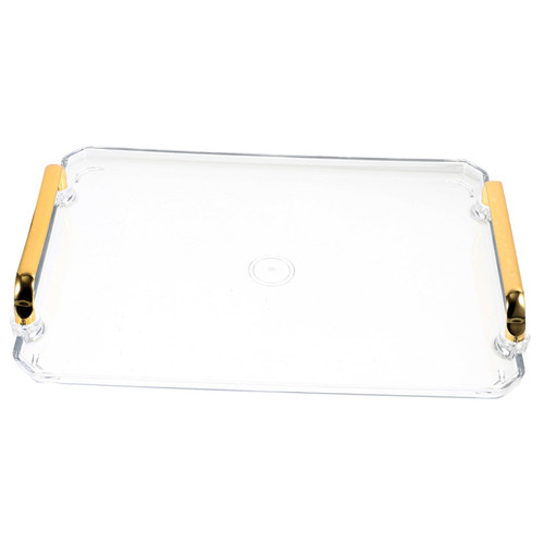 SHOWERORO Rectangular Tray Serving Dish Cookies Plate Candy Nut Tray Serving Platters Food Display Tray Candy Tray Perfume Makeup Organizer Transparent Serving Tray Dessert Plastic Coffee