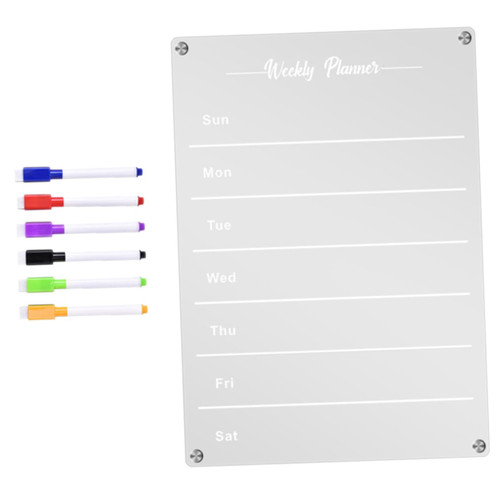 EXCEART 1 Set White Board Magnetic Board for Fridge Clear Fridge Dry Erase Board Magnetic Wall Board Magnetic Fridge Board Magnetic Dry Erase Board Schedule Acrylic Refrigerator