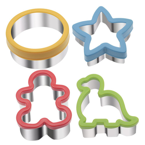 BESTOYARD 4pcs Tools Biscuit Cutter Cookie Cutters Toast Cutter Toast Cut Mold Cutter for Toast Cake Cutter Mold Toast Mold Cooking Mold Cutting Mold Household Stainless Steel Child Toaster