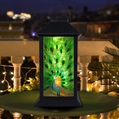 Solar Lantern Outdoor Hanging Solar Lanterns Peacock Decor Waterproof Solar Powered Table Lights Tabletop Lamps Decorative for Patio Garden Yard Patio Pathway Solar Lantern Outdoor Hanging Solar Lanterns Peacock Decor Waterproof Solar Powered Table Lights Tabletop Lamps Decorative for Patio Garden Yard Patio Pathway