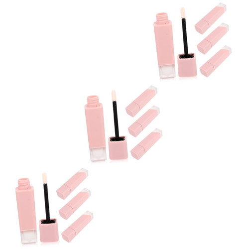 FOMIYES 12 pcs empty lipstick tube mini lip gloss tubes plastic containers containers empty tube refillable lip gloss tube DIY lip gloss tubes refillable lip tube square lip balm