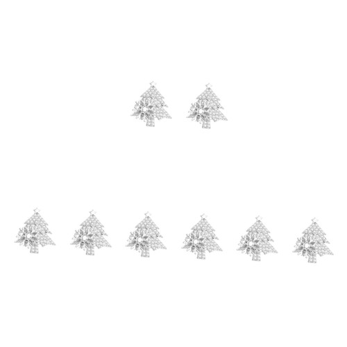 PACKOVE 4 Pairs Earrings for Women Trendy Snowflake Stud Earrings Winter Flower Studs Earrings Christmas Stud Earrings Xmas Earrings Xmas Tree Earring Miss Copper Rose Gold Christmas Socks