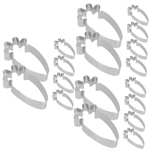 HOMSFOU 18 Pcs Biscuit Mold Baking Press Tool Fondant Molds Cookie Shapes Easter Cookie Molds Cookie Press Stamps Pastry Shapes Pastry Molds Cheesecake Molds Cartoon Stainless Steel Cutter