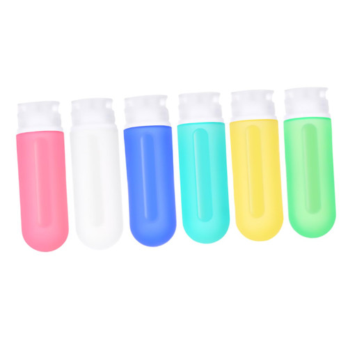 Beavorty 6Pcs Silica gel bottle silicone travel containers travel bottles Cosmetic Travel Refillable Bottle silicone travel bottle Portable Container bracket Bottle body: silicone filling